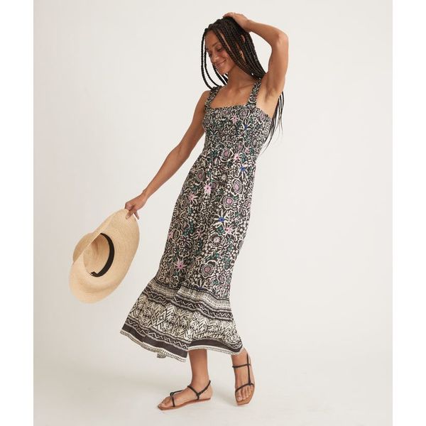 Marine Layer Selene Smocked Maxi Dress - multi | Garmentory