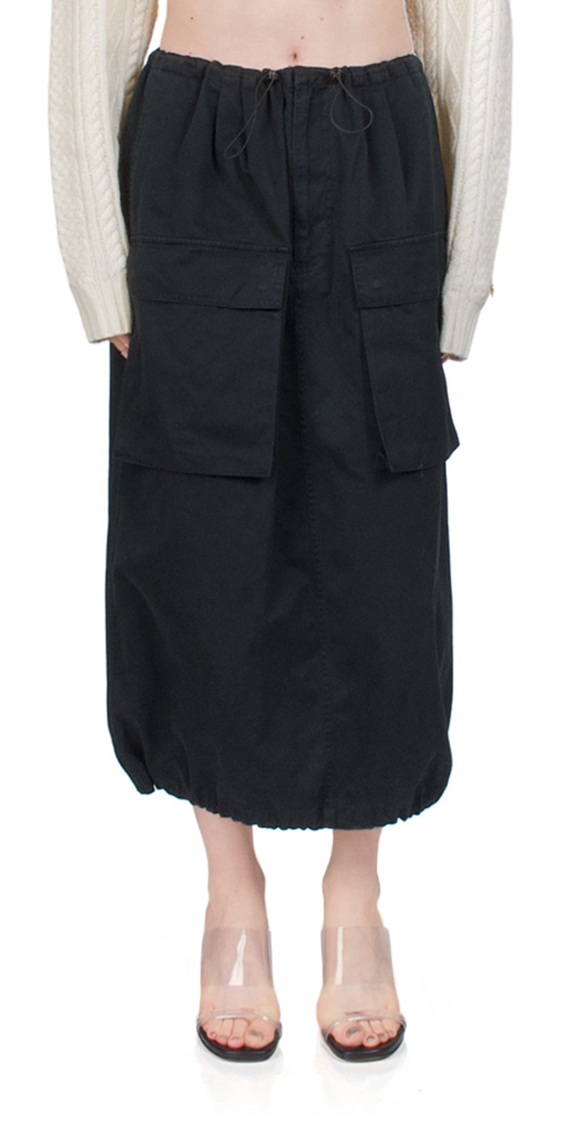 MM6 Maison Margiela Cotton Gabardine Midi Skirt | Garmentory