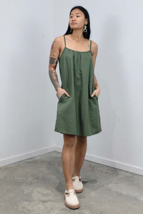 Jungmaven SUNDANCE Slip Dress - Hunter Green | Garmentory