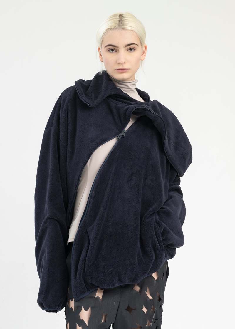 POST ARCHIVE FACTION (PAF) 5.1 HOODIE CENTER - NAVY | Garmentory