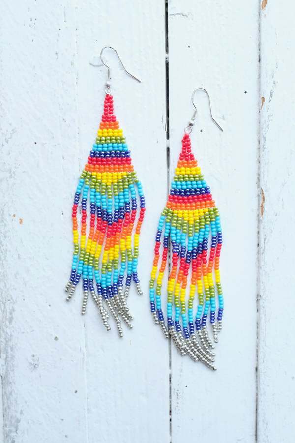 CreeNative Fringe Earrings - Multi