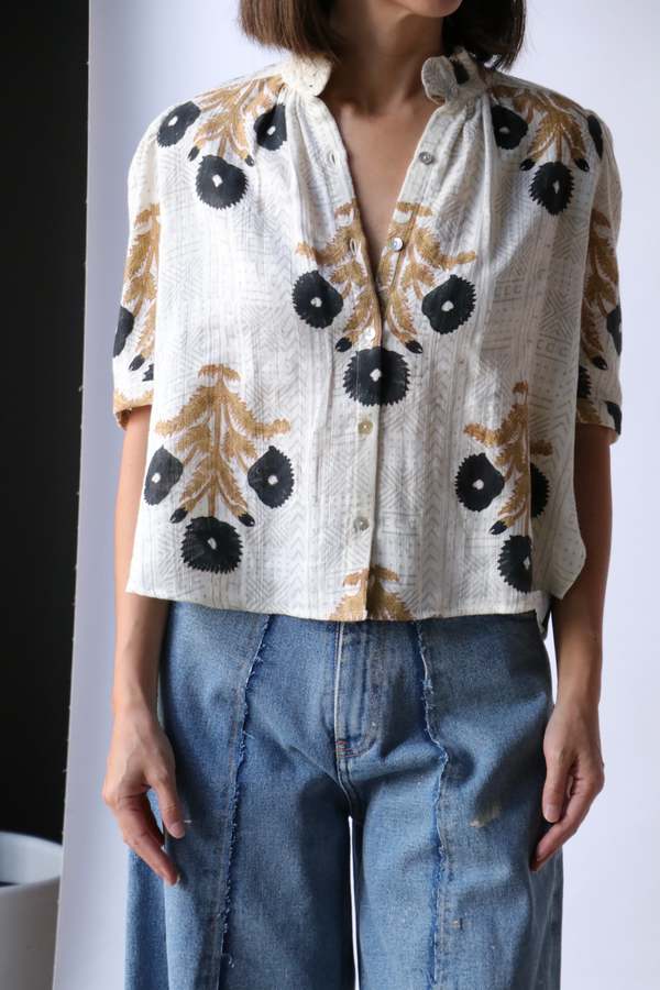 Alix Of Bohemia Winnie Noir Triple Bloom Shirt Black Noir Garmentory