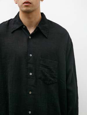 Our Legacy Coco Air Cotton Shirt - Washed Black | Garmentory
