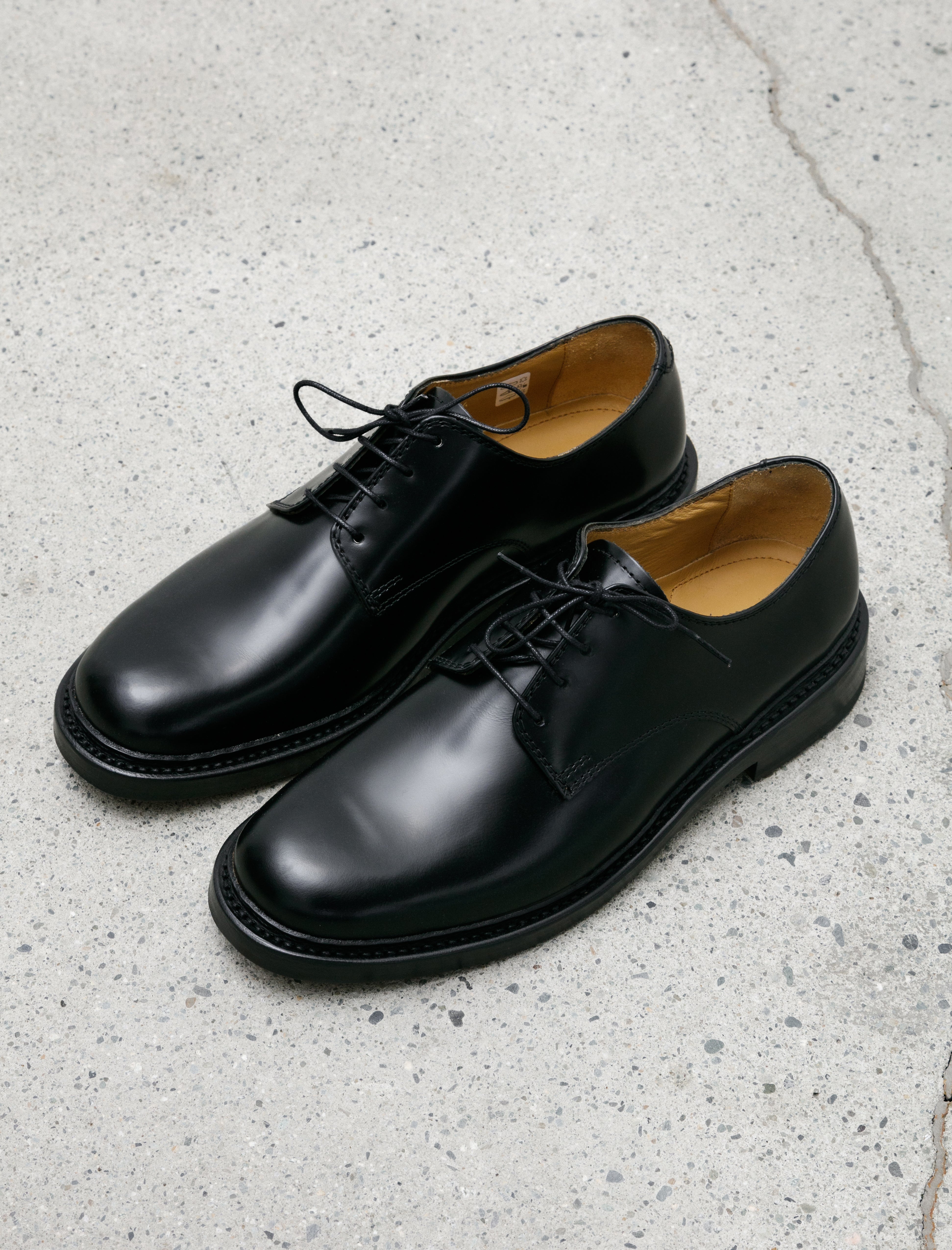 Our Legacy Uniform Parade Derby Leather shoe - Black | Garmentory