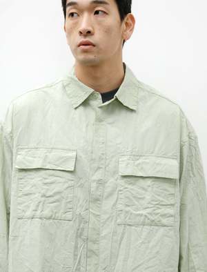 Casey Casey Paper Cotton Volume Shirt - Jade | Garmentory