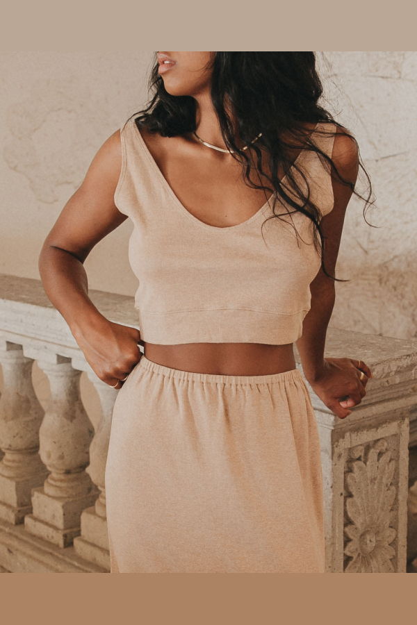 harly jae Kea Top - Camel