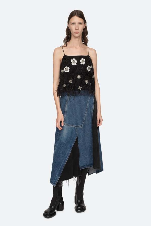 Sea NY Bethany Lace Tank - Black/White | Garmentory