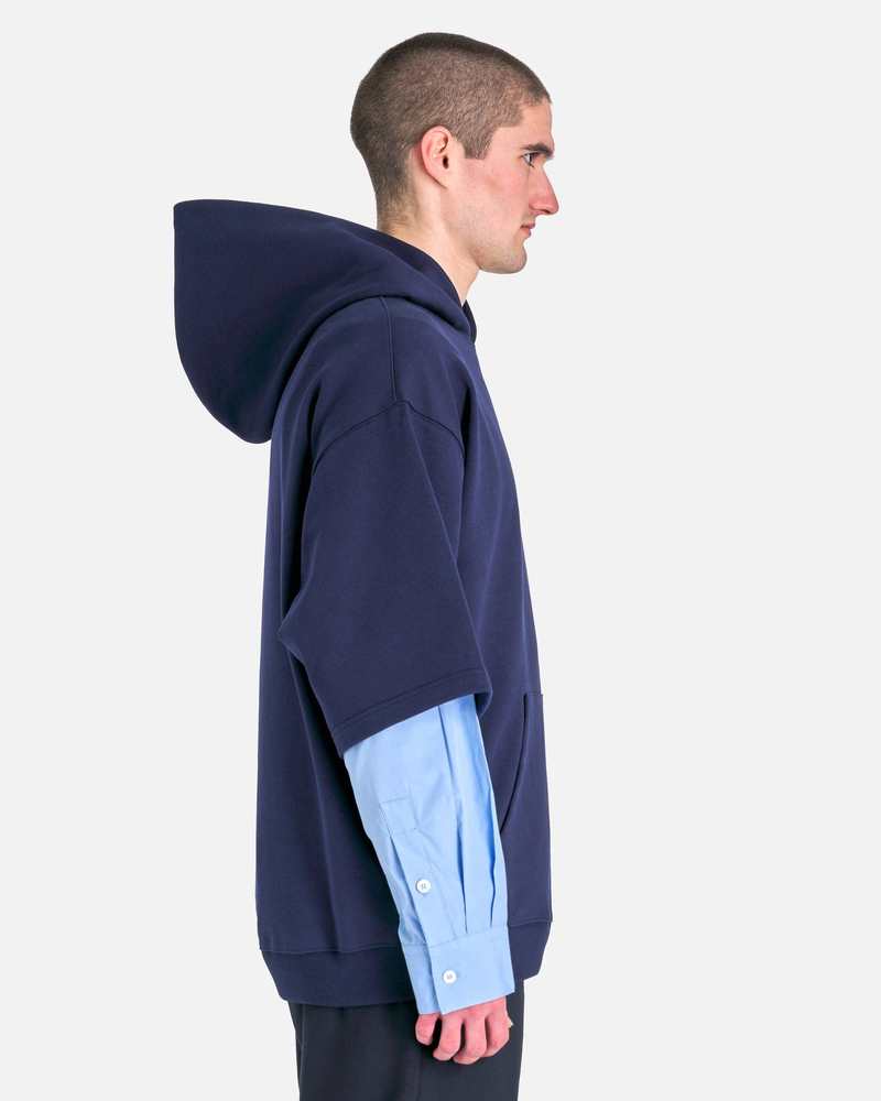 トップス MARNI LAYERED SWEAT HOODIE BLUE/KYANITE Navy Layered Hoodie by Marni on Sale