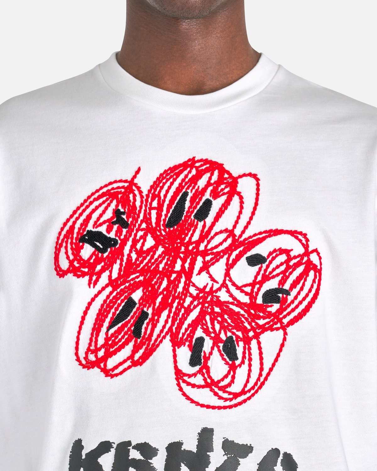 ★Off-White★ Logo Crop Short Sleeve T-Shirt Red OWAA081S23J Kenzo Short Sleeve T-Shirt - Off White | Garmentory