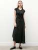 Lido Womens Maxi Shiny Viscose Dress - Black - Thumbnail 1