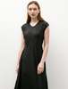Lido Womens Maxi Shiny Viscose Dress - Black - Thumbnail 2