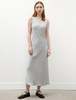 Lido Womens Sleeveless Long Shiny Viscose Dress - Silver - Thumbnail 1