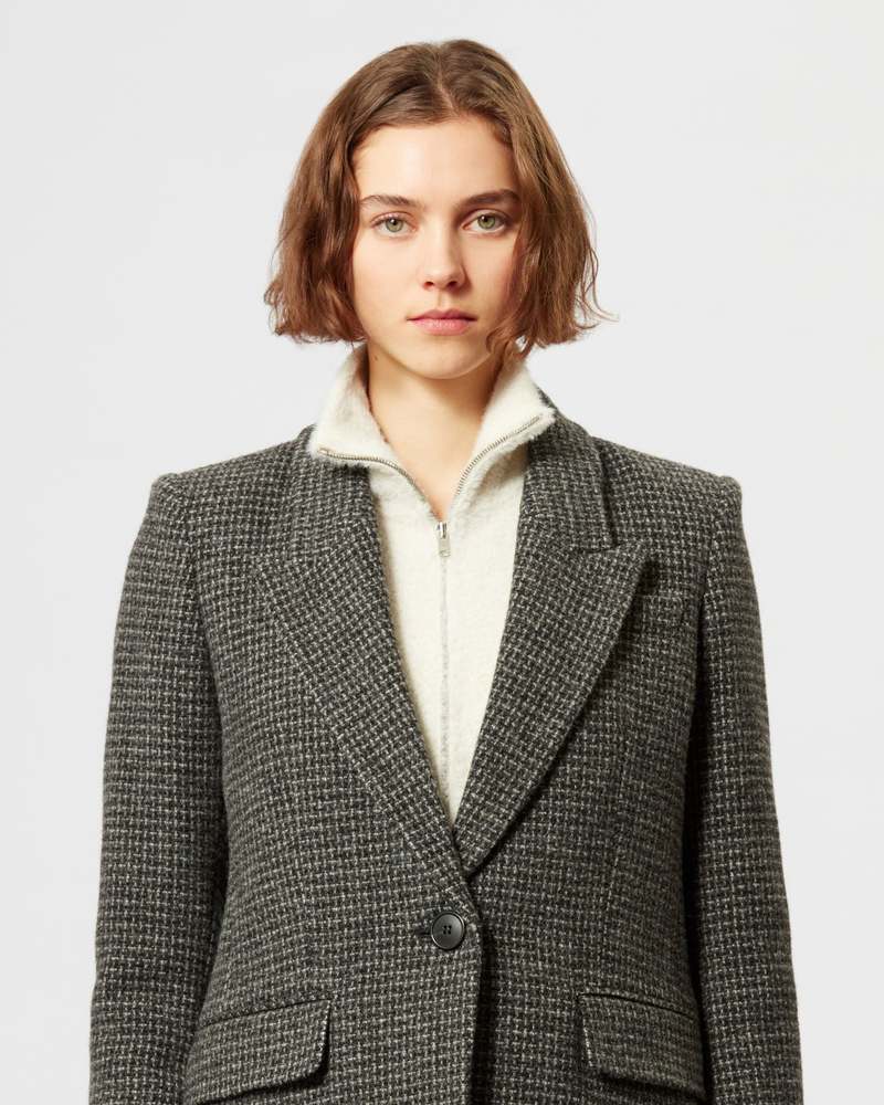 isabel marant etoile Kerstin Wool Jacket Navy Garmentory