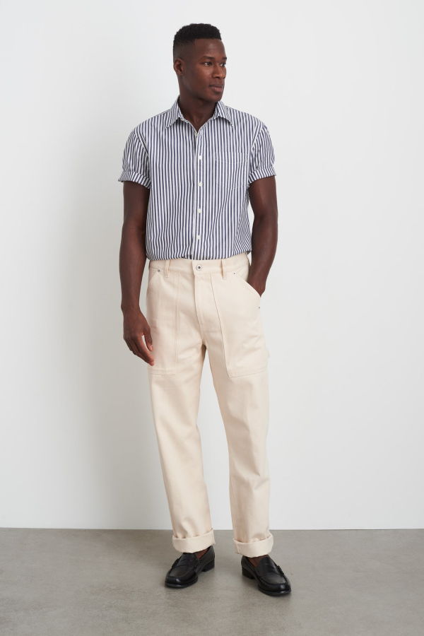 Alex Mill The Painter Recycled Denim Pant - Natural