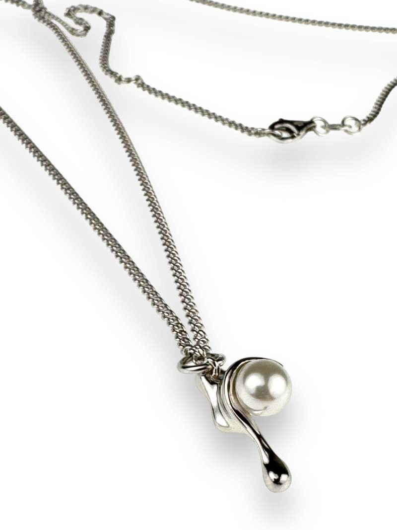 SERGE DENIMES Molten Necklace Silver Garmentory