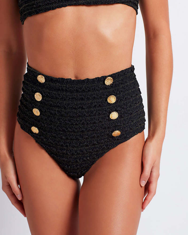 Patbo Crinkle Lurex Bikini Bottom