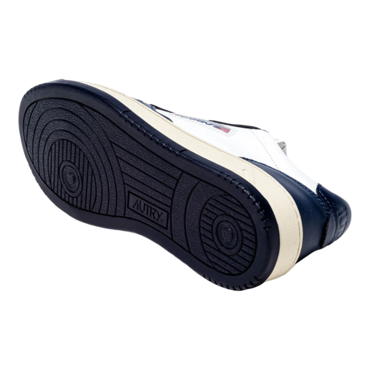 AUTRY｜SNEAKERS (AULM WB04) Autry Medalist Low Bicolor Sneakers In White And Blue Leather