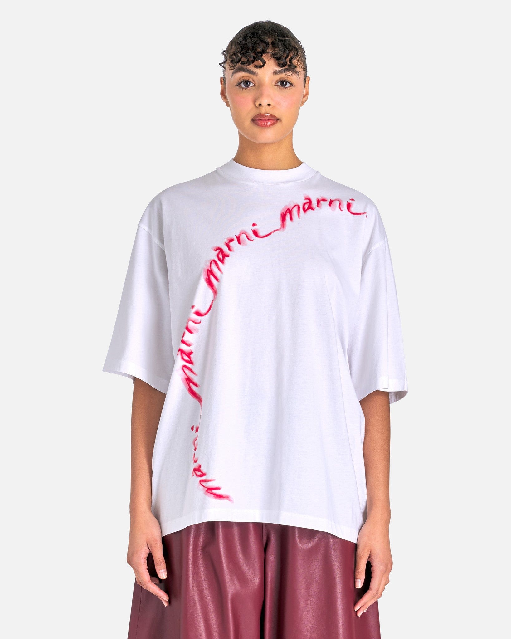 ★MARNI★ Logo Cotton Short Sleeve T-Shirt Lily White THJE02 Marni Short-Sleeved Tee - Lily White – Kith