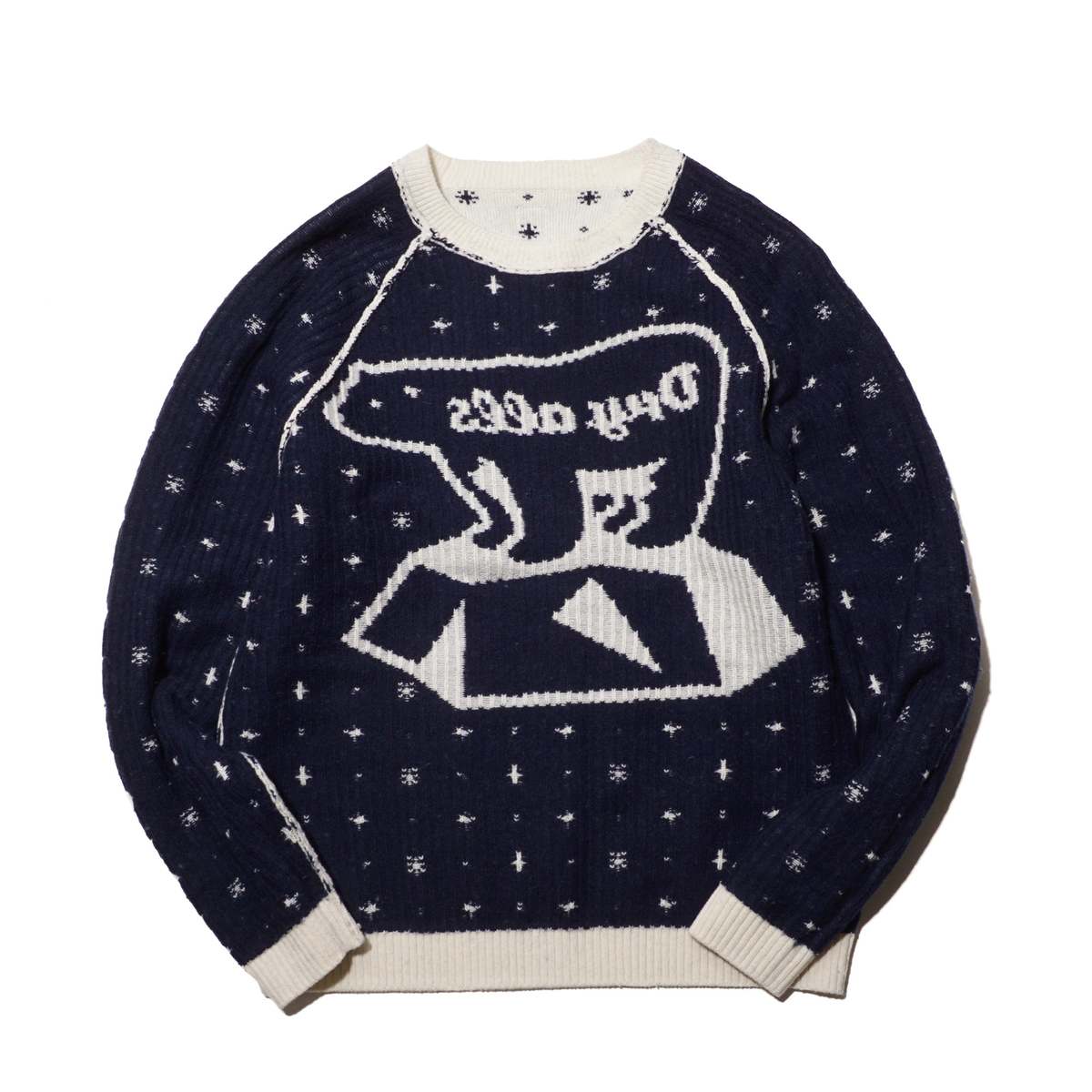 Human Made POLAR BEAR JACQURD KNIT SWEATER - WHITE | Garmentory