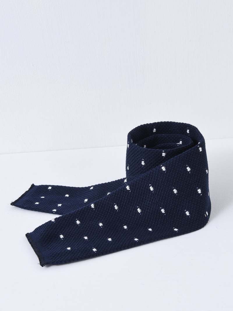 Engineered Garments Neck Tie - Navy Polka Dot Engineered Garments Neck Tie - Navy Polka Dot