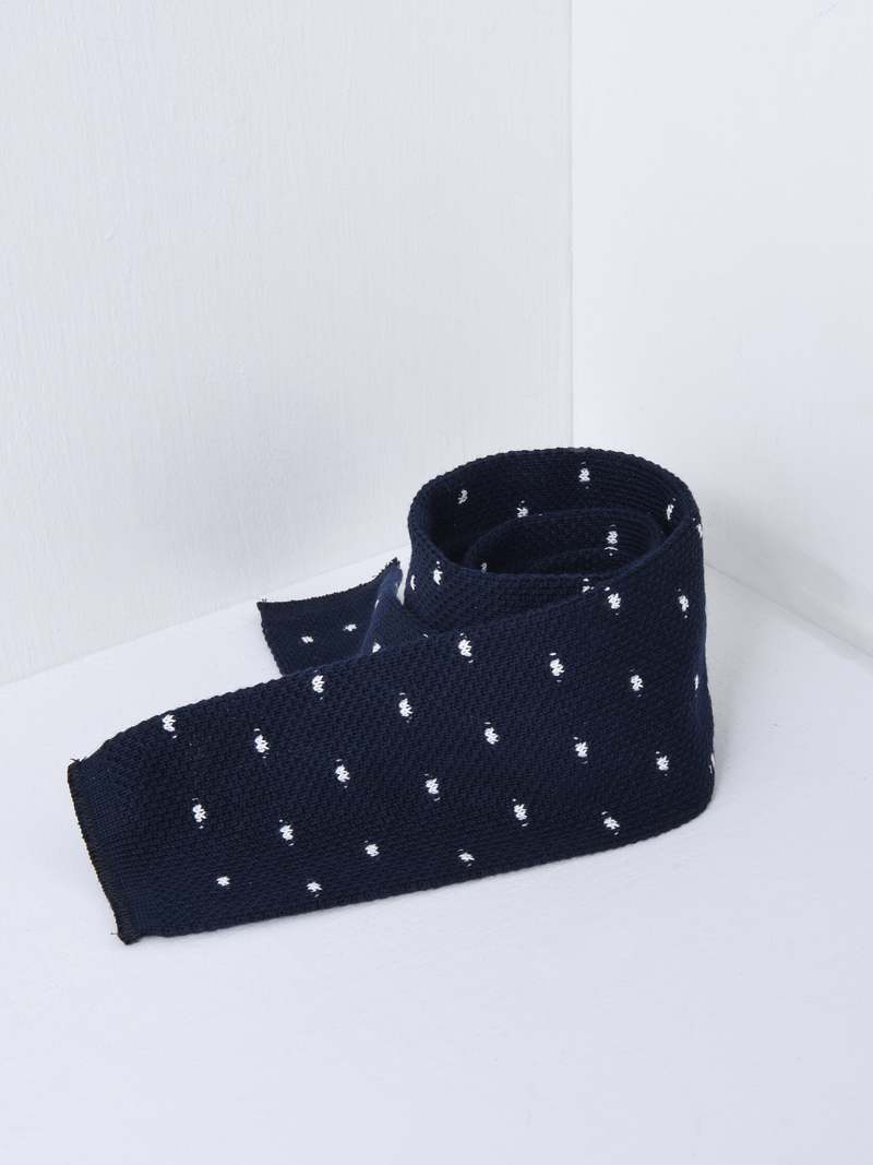 Engineered Garments Neck Tie - Navy Polka Dot Engineered Garments Neck Tie - Navy Polka Dot