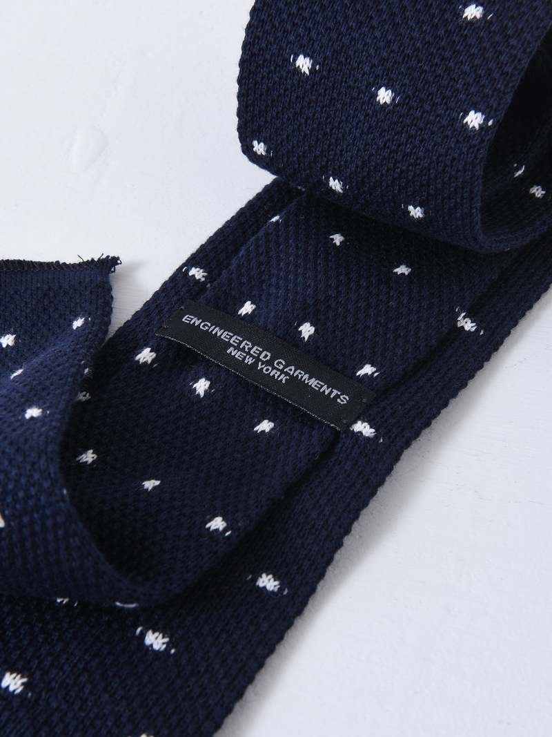 Engineered Garments Neck Tie - Navy Polka Dot Engineered Garments Neck Tie - Navy Polka Dot