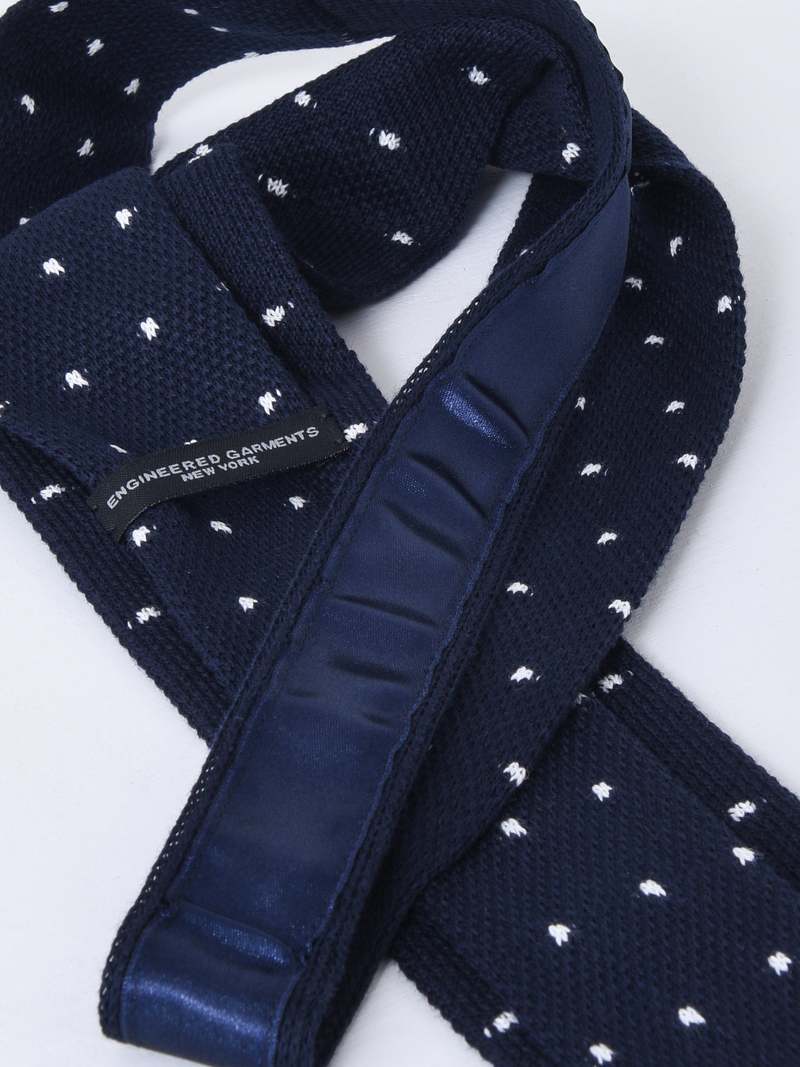 Engineered Garments Neck Tie - Navy Polka Dot Engineered Garments Neck Tie - Navy Polka Dot