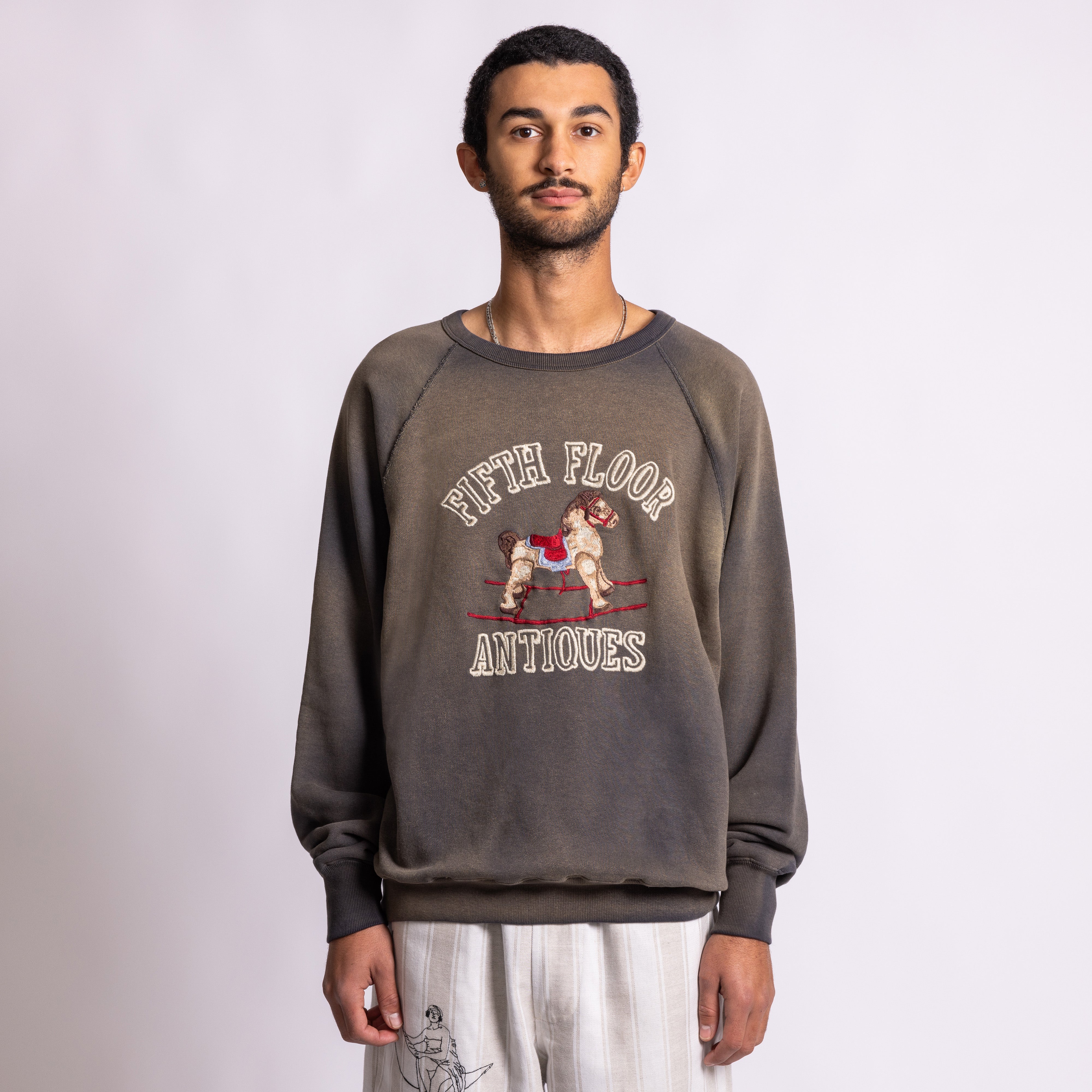 Samuel Zelig Antique Crewneck - Charcoal | Garmentory