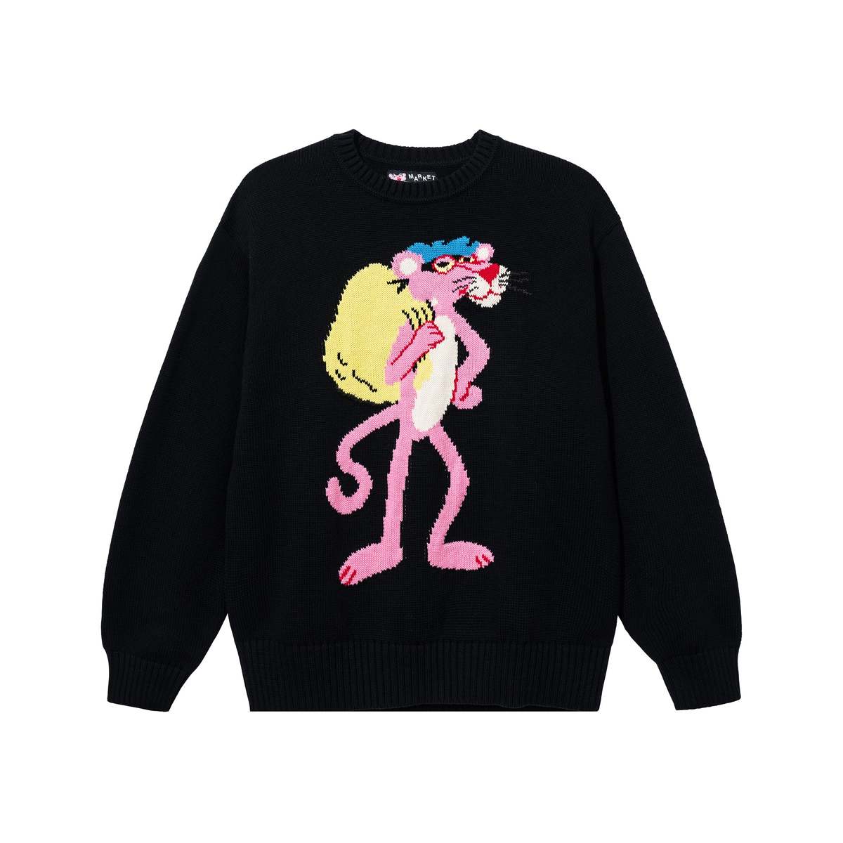 pink panther sweater dress MARKET PINK PANTHER HEIST SWEATER - Black