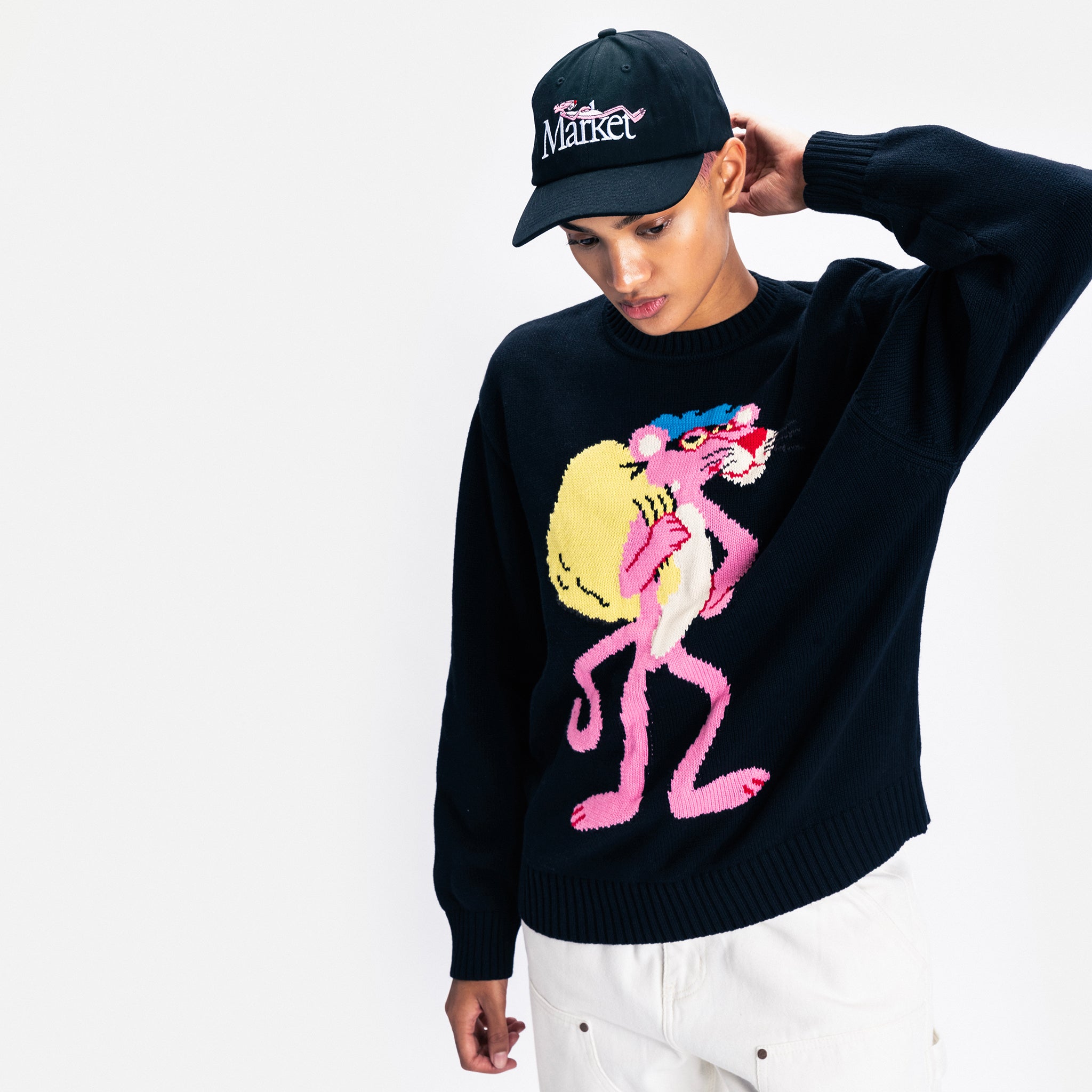 MARKET PINK PANTHER HEIST SWEATER - Black | Garmentory