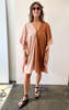 Two Ikat Short Caftan - Terracotta - Thumbnail 3