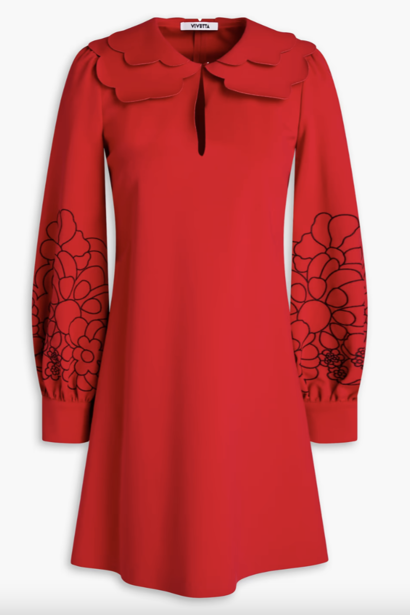 Vivetta Peter Pan Collar Dress - Red | Garmentory Vivetta Peter Pan Collar Dress - Red | Garmentory