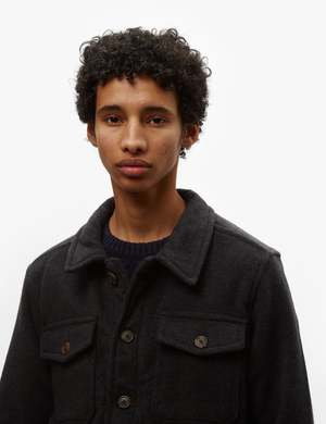 Patagonia Melton Wool Trucker Jacket - Ink Black | Garmentory