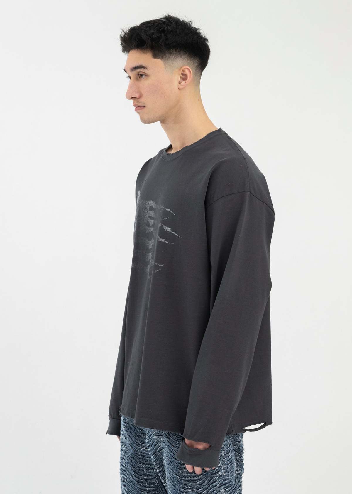 トップス JIMWAG Shadow long Tshirt BLACK JIMWAG Shadow long Tshirt BLACK