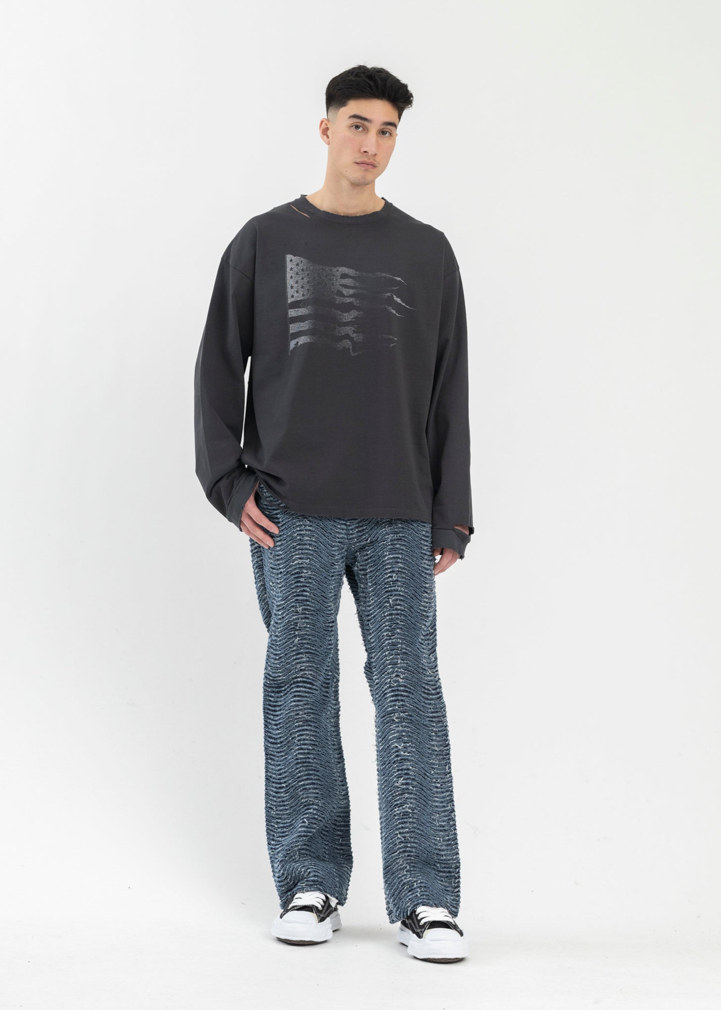 トップス Vintage big long tee / BLACK Airblaster-Chainz-Long-Sleeve-