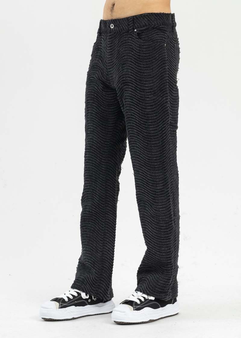 Wave Denim Pants KAMIYA 23AW 黒パンツ