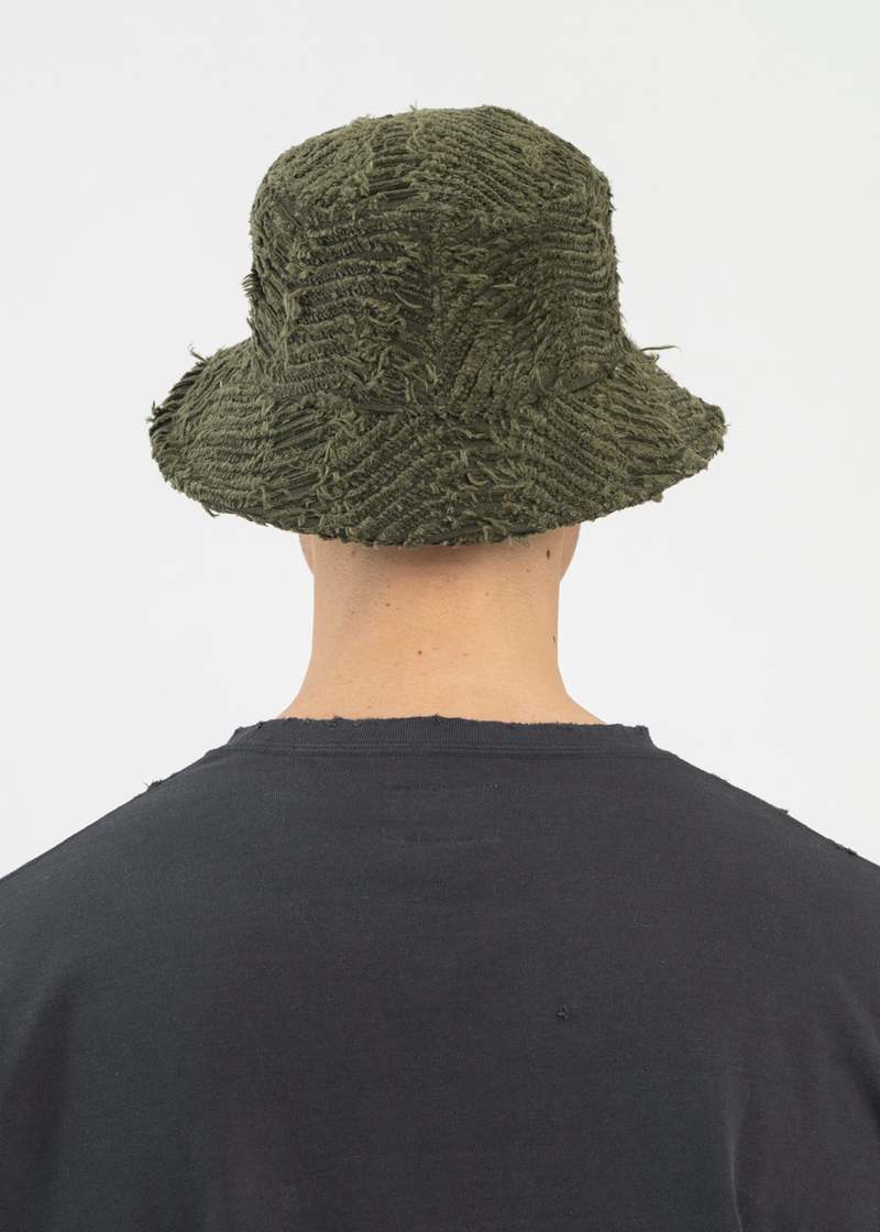 KAMIYA Wave Ox Bucket Hat - Khaki | Garmentory