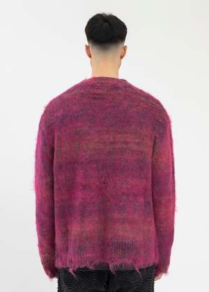 KAMIYA Kasuri Mohair Cardigan - Pink | Garmentory