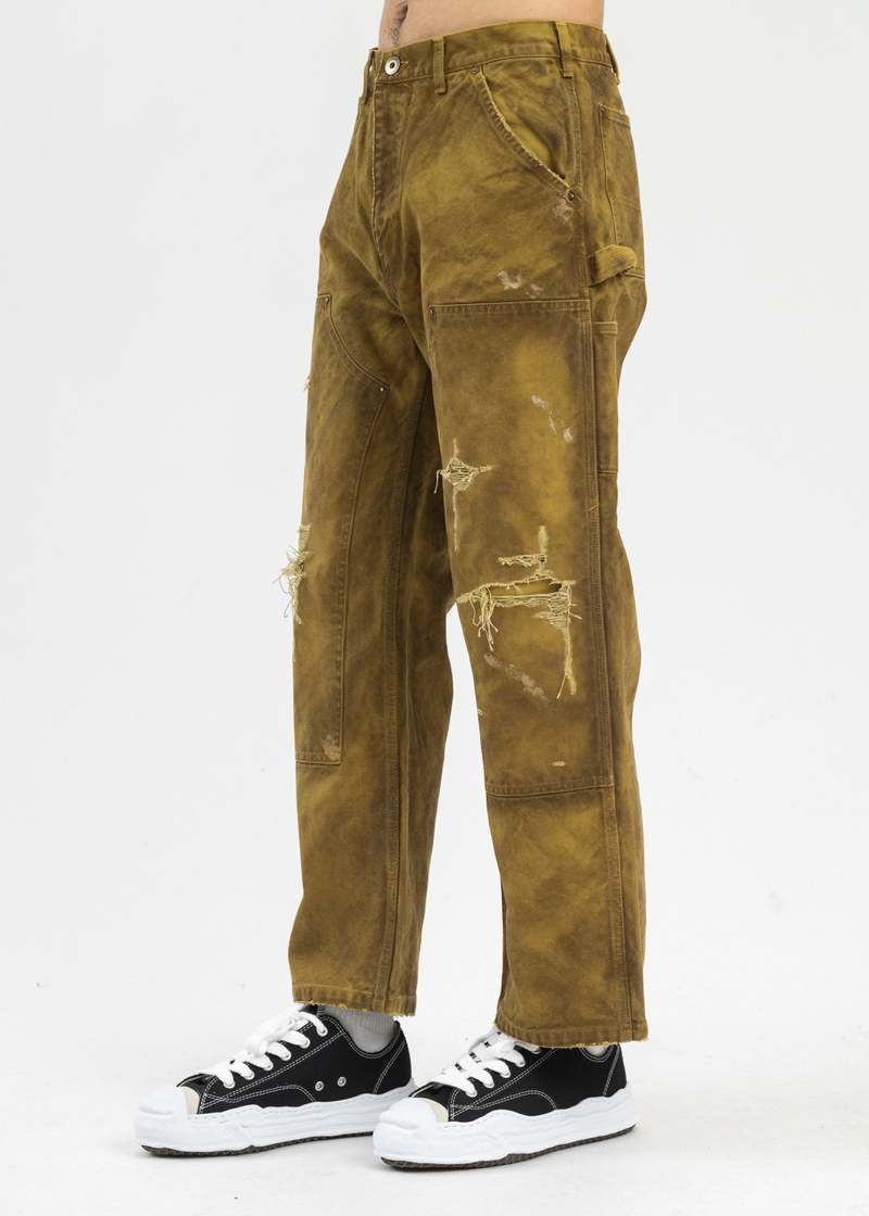 KAMIYA Boro Duck Painter Pants - Yellow | Garmentory