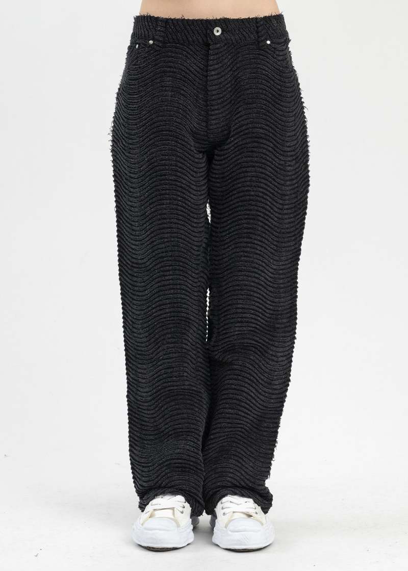 Wave Denim Pants KAMIYA 23AW 黒　パンツ KAMIYA Wave Denim Pants - Black | Garmentory