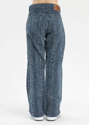 KAMIYA Wave Denim Pants - Blue | Garmentory