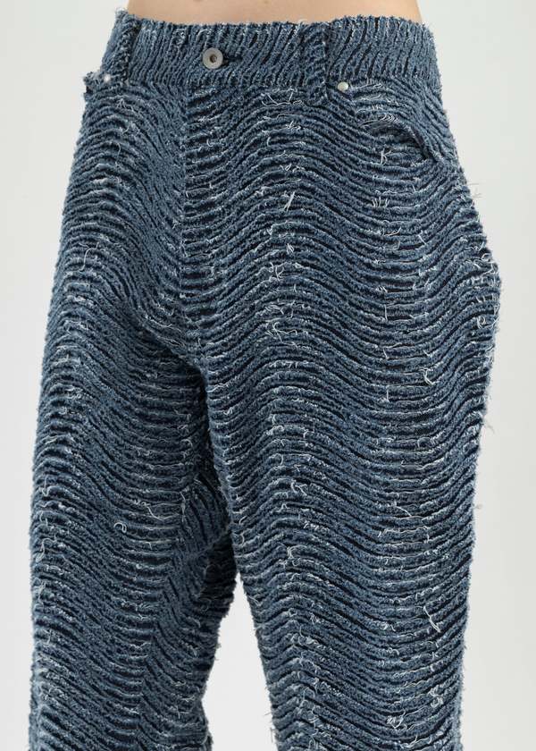 KAMIYA Wave Denim Pants - Blue | Garmentory