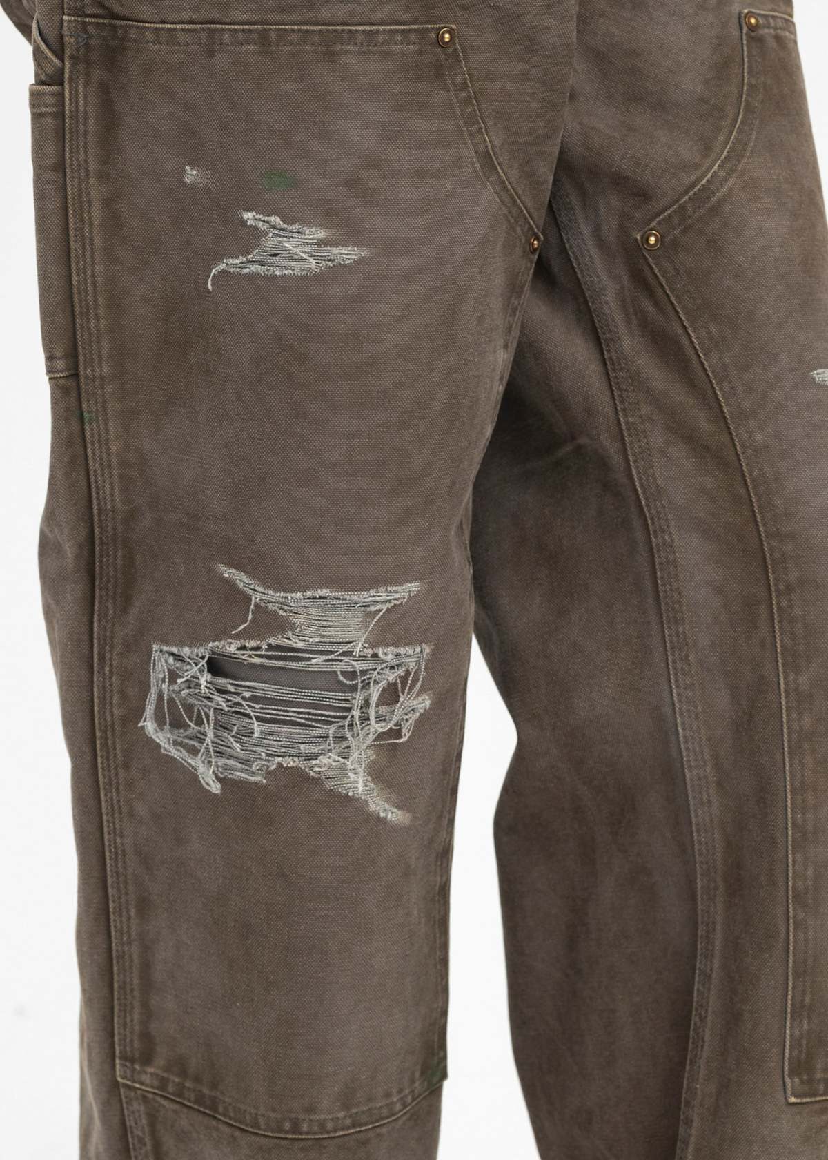 KAMIYA Boro Duck Painter Pants - Grey | Garmentory