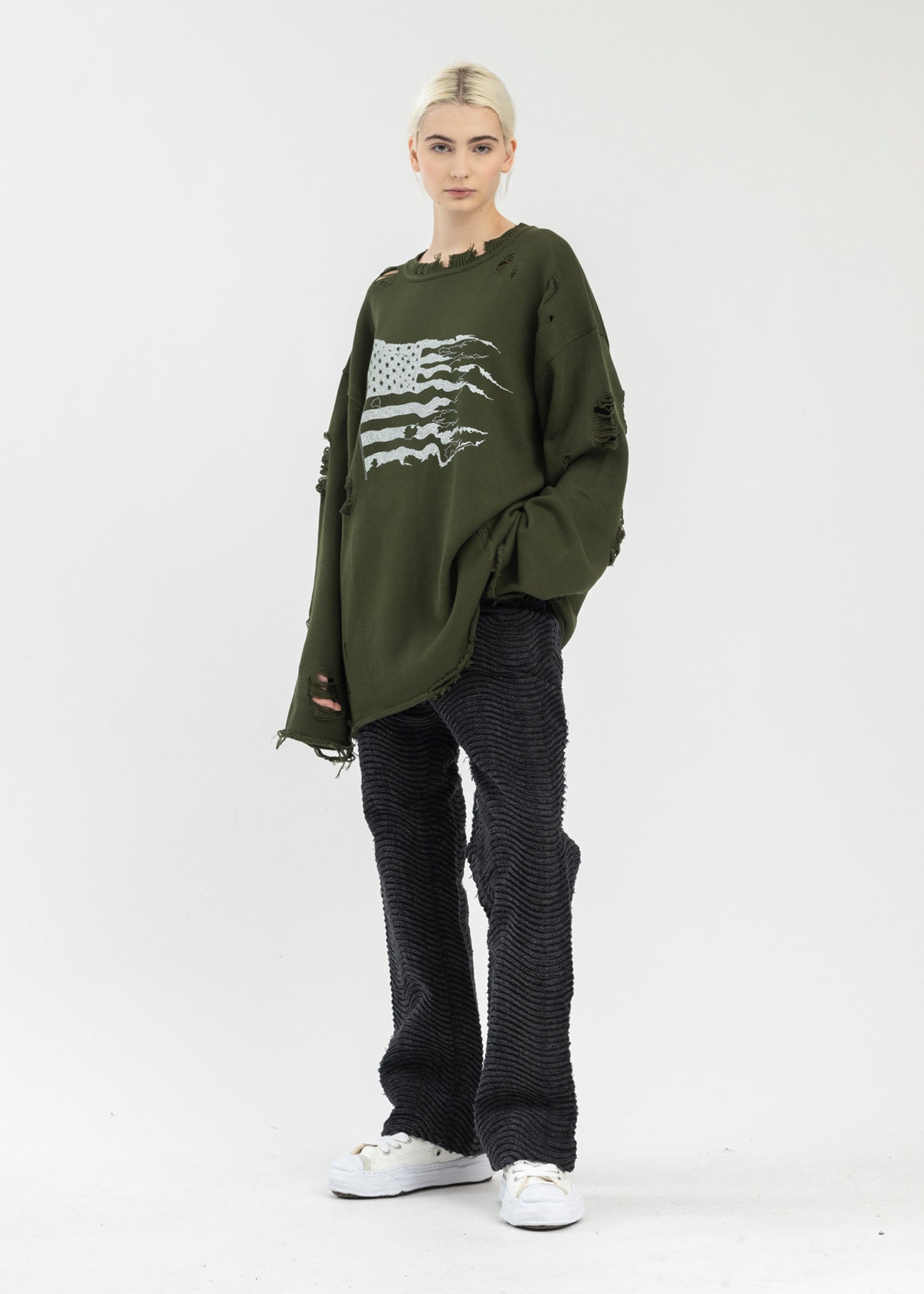 トップス KAMIYA Destroyed Long Sleeve Knit SEAL限定商品】 KAMIYA（カミヤ）の「Destroyed T-shirt Knit