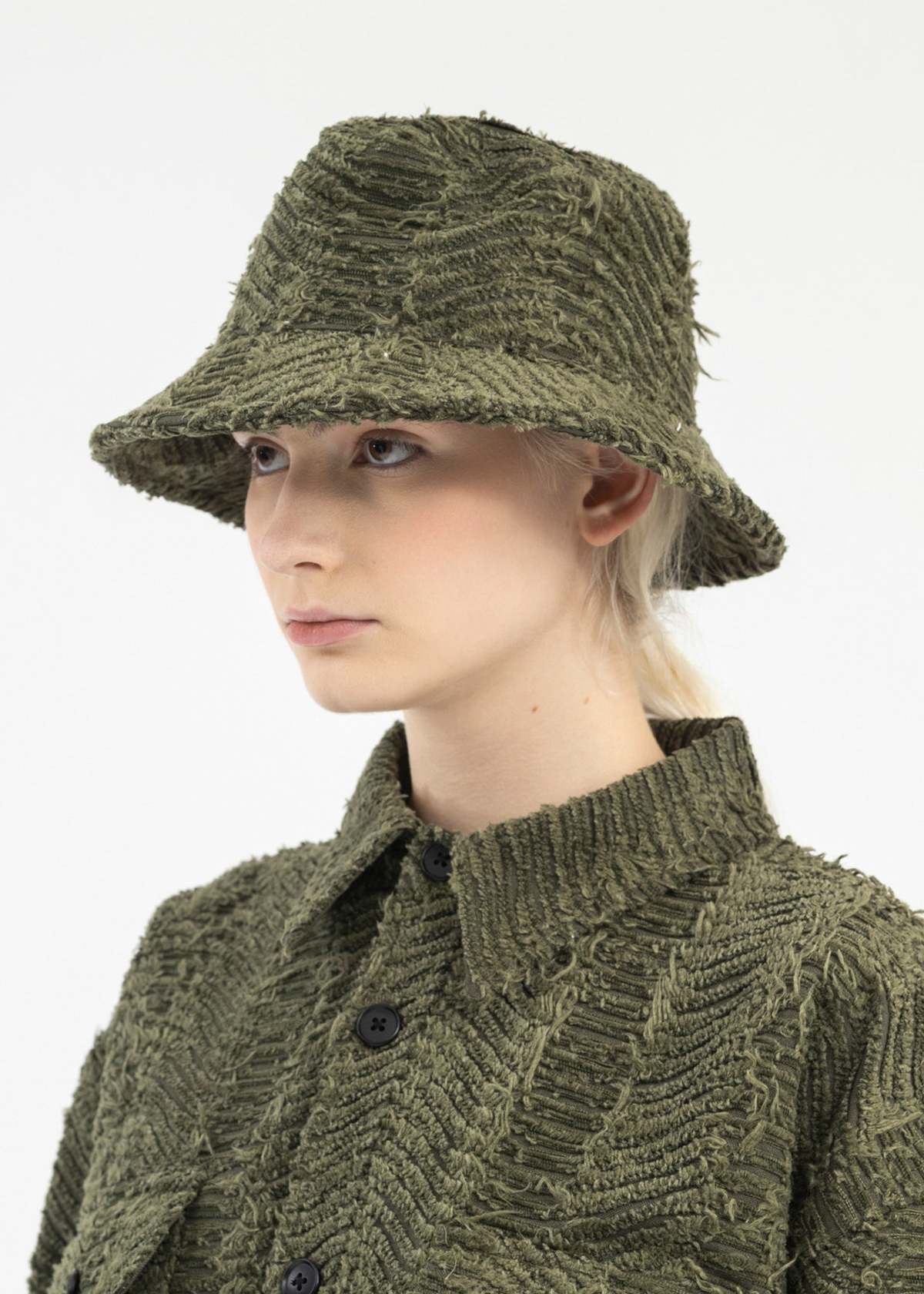 ＜KAMIYA＞Wave OX Bucket Hat KAMIYA Wave Ox Bucket Hat - Black | Garmentory
