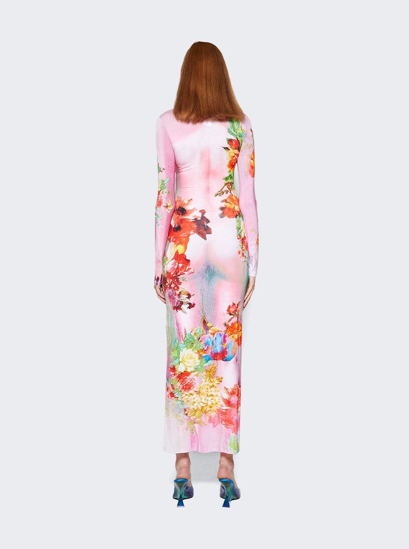floral wrap long sleeve dress Floral Moth and Web Midi Wrap Dress by Voodoo Vixen Small