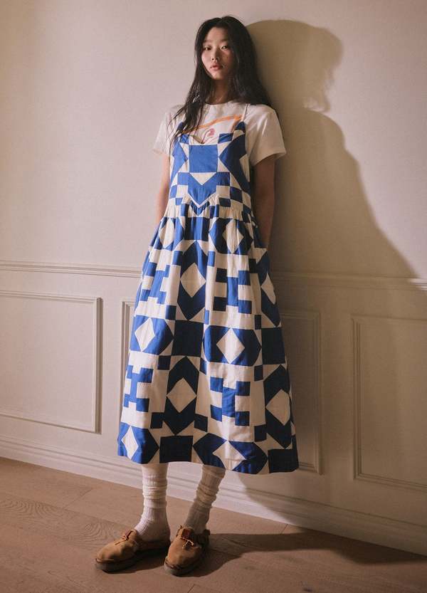 white christmas dresses Embroidery Midi Dress – English Factory