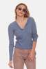 Blue&Cream Sylvia Cashmere Henley Sweater - Lake House - Thumbnail 4