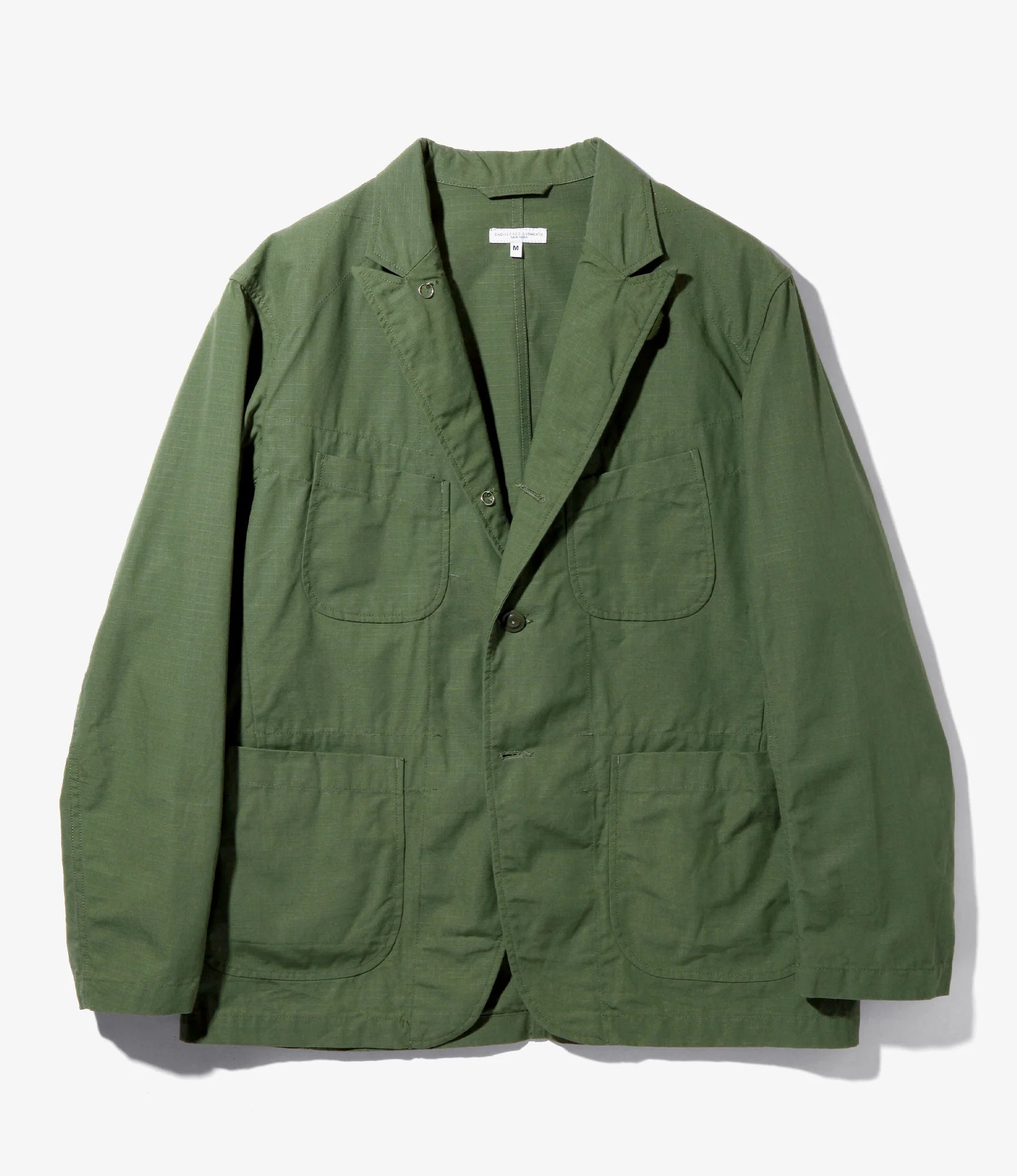 ジャケット・アウター Engineered Garments Bedford Jacket Olive Bedford Jacket in Olive Cotton Hemp Satin – Blue Owl Workshop