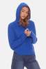 Blue&Cream Clay Cable Hoodie sweater - Bright Blue - Thumbnail 1